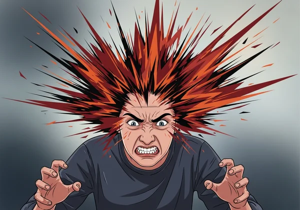 Person experiencing an explosive anger outburst