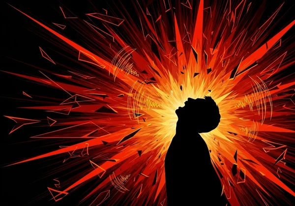 視覺化一個突然、劇烈的 IED 攻擊性爆發。