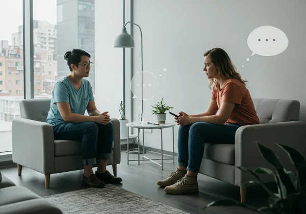Therapist and client discussing CBT for anger management