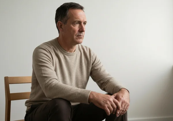 Person sitting alone, head in hands, feeling guilt and shame