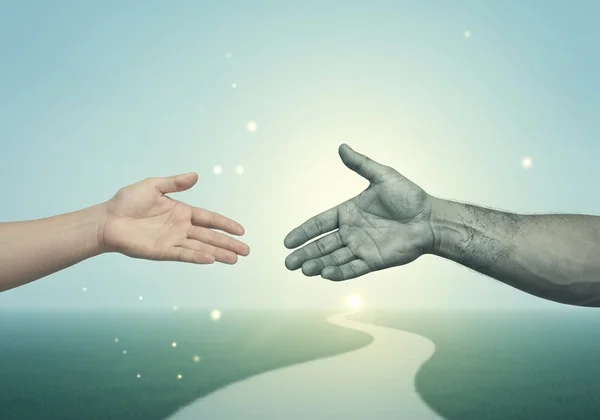 Hands reaching out for support, symbolizing healing from IED